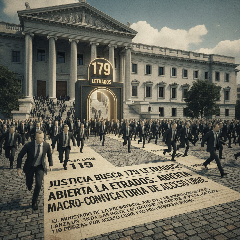Justicia busca 179 Letrados: Abierta la macro-convocatoria de acceso libre