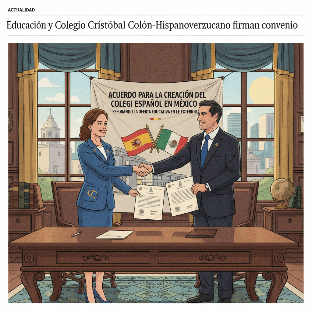 Educación y Colegio Cristóbal Colón-Hispanoveracruzano firman convenio