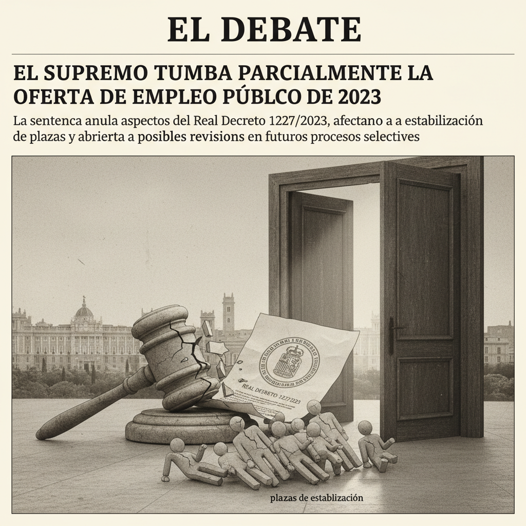 El Supremo tumba parcialmente la oferta de empleo público de 2023