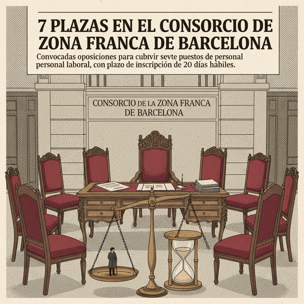 7 plazas en el Consorcio de la Zona Franca de Barcelona