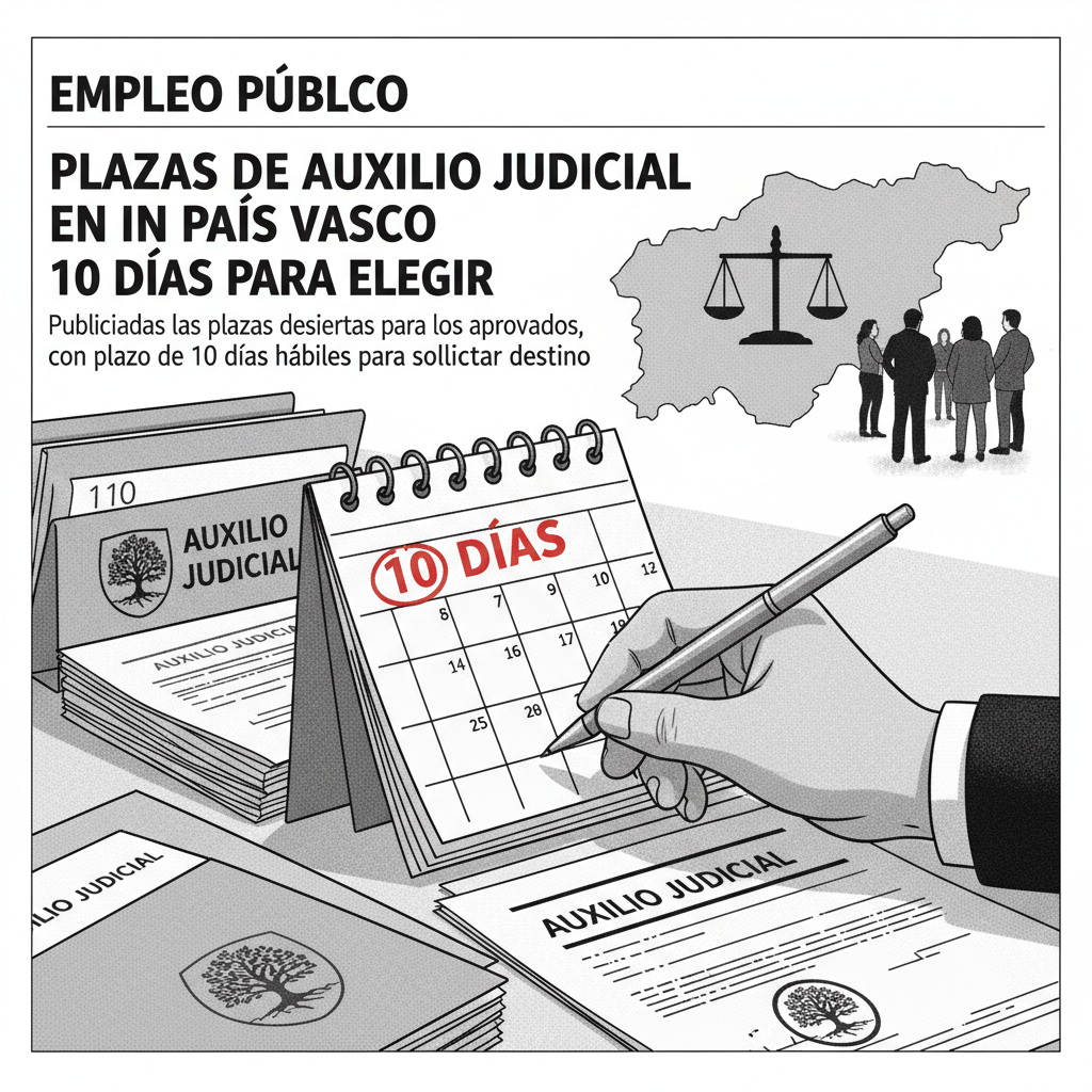 Plazas de Auxilio Judicial en el País Vasco: 10 días para elegir