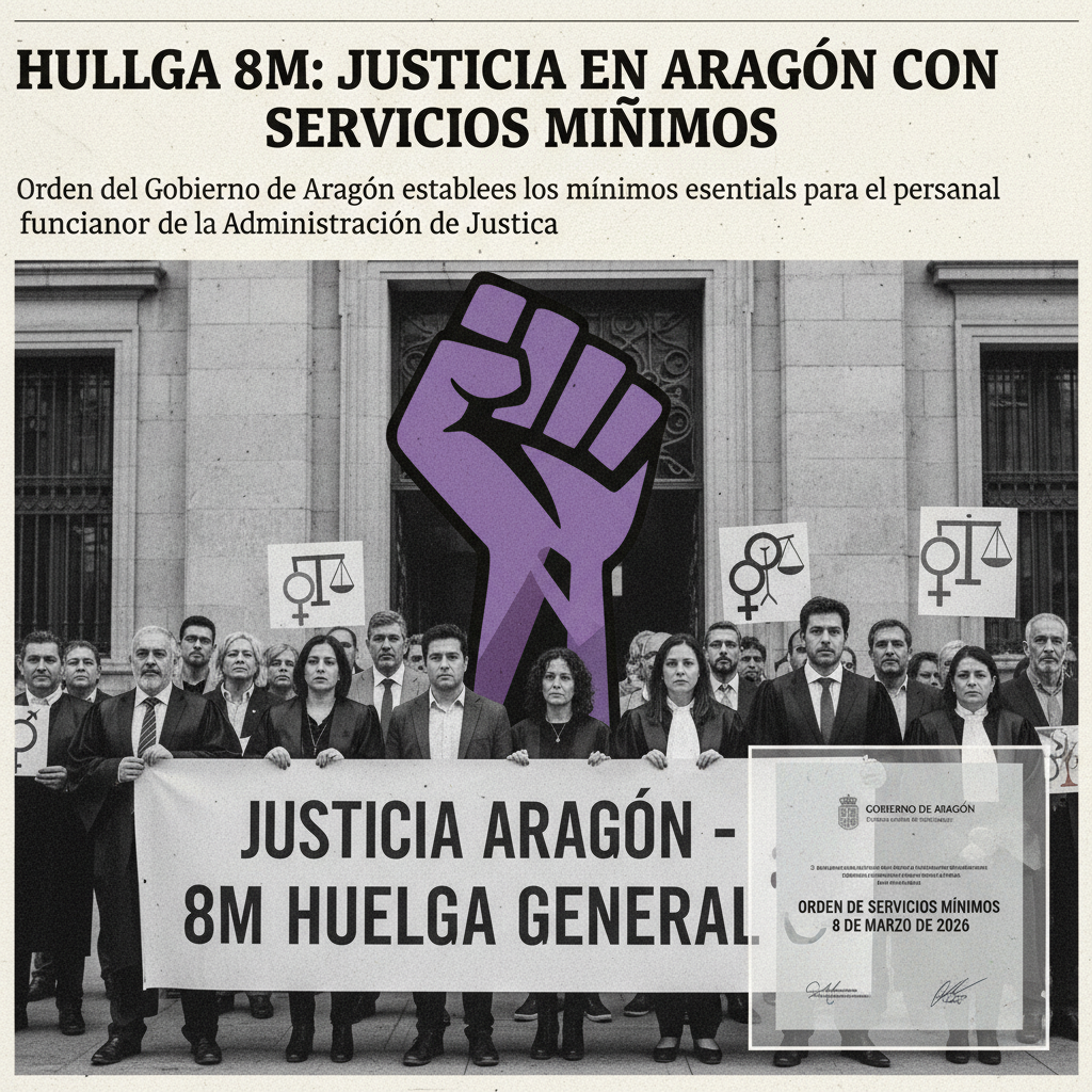 Aragón fija servicios mínimos para la huelga del 8M