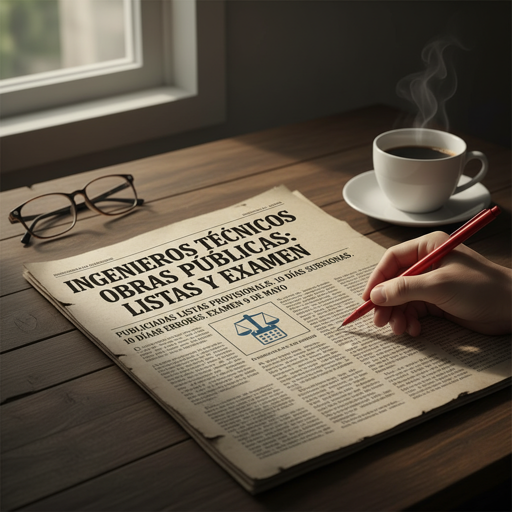 Oposiciones Ingenieros Obras Públicas: Listas y primer examen