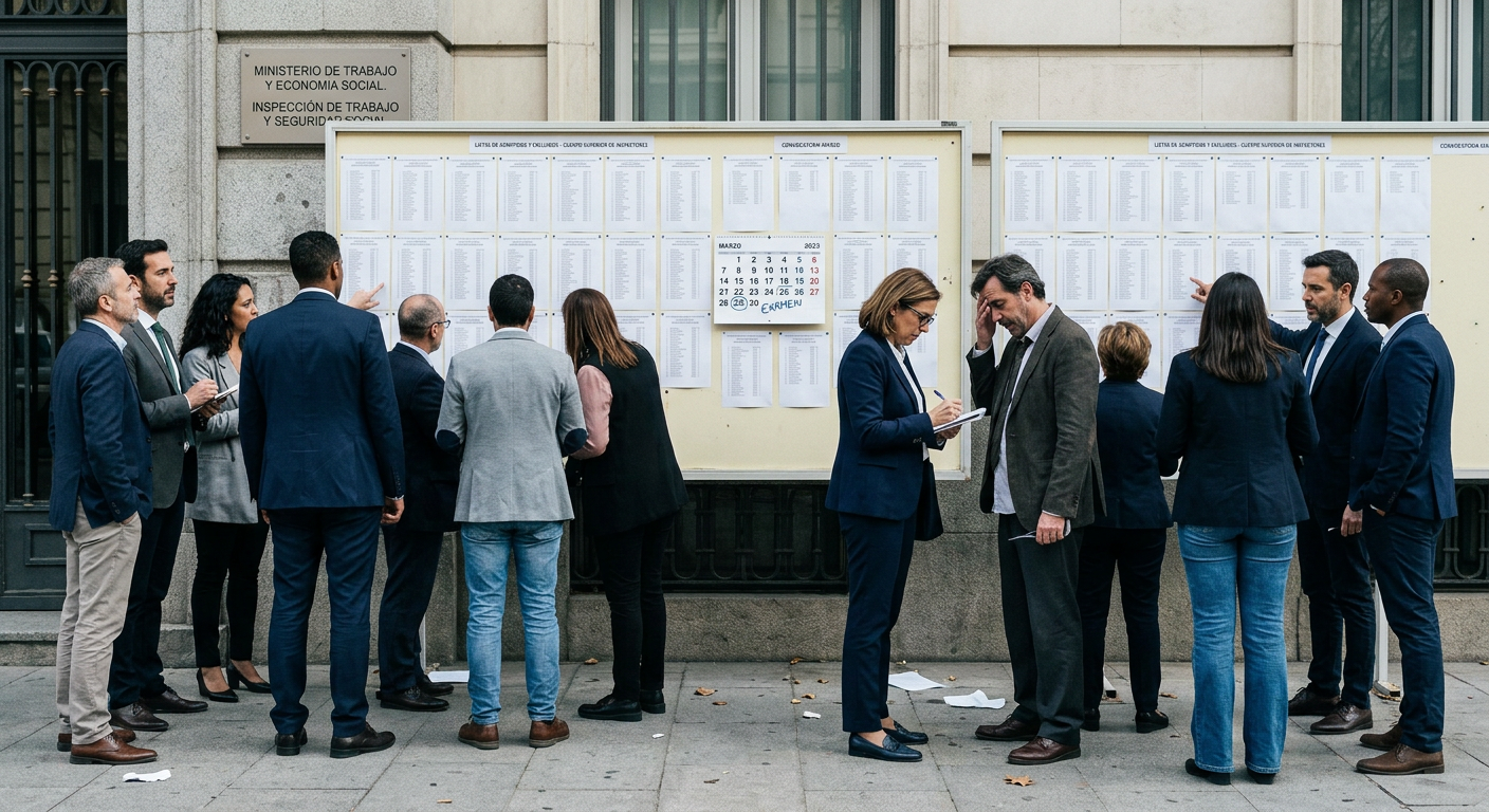 Inspectores de Trabajo: lista provisional de admitidos y examen en breve
