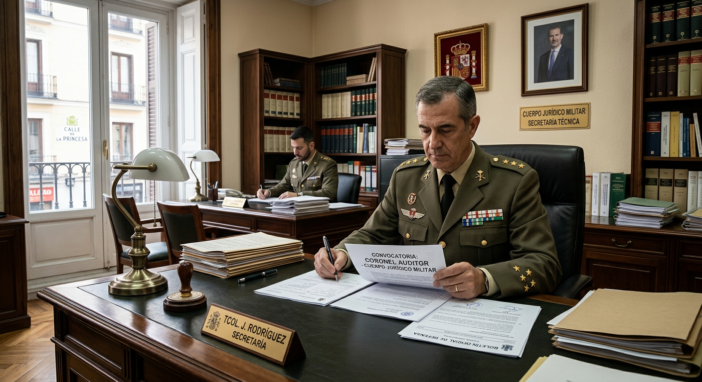 Vacante en la jurisdicción militar para Coroneles Auditores