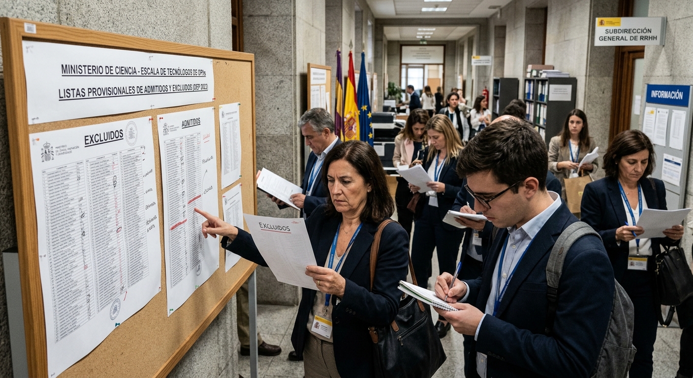 Científicos: listas provisionales para Tecnólogos OPI