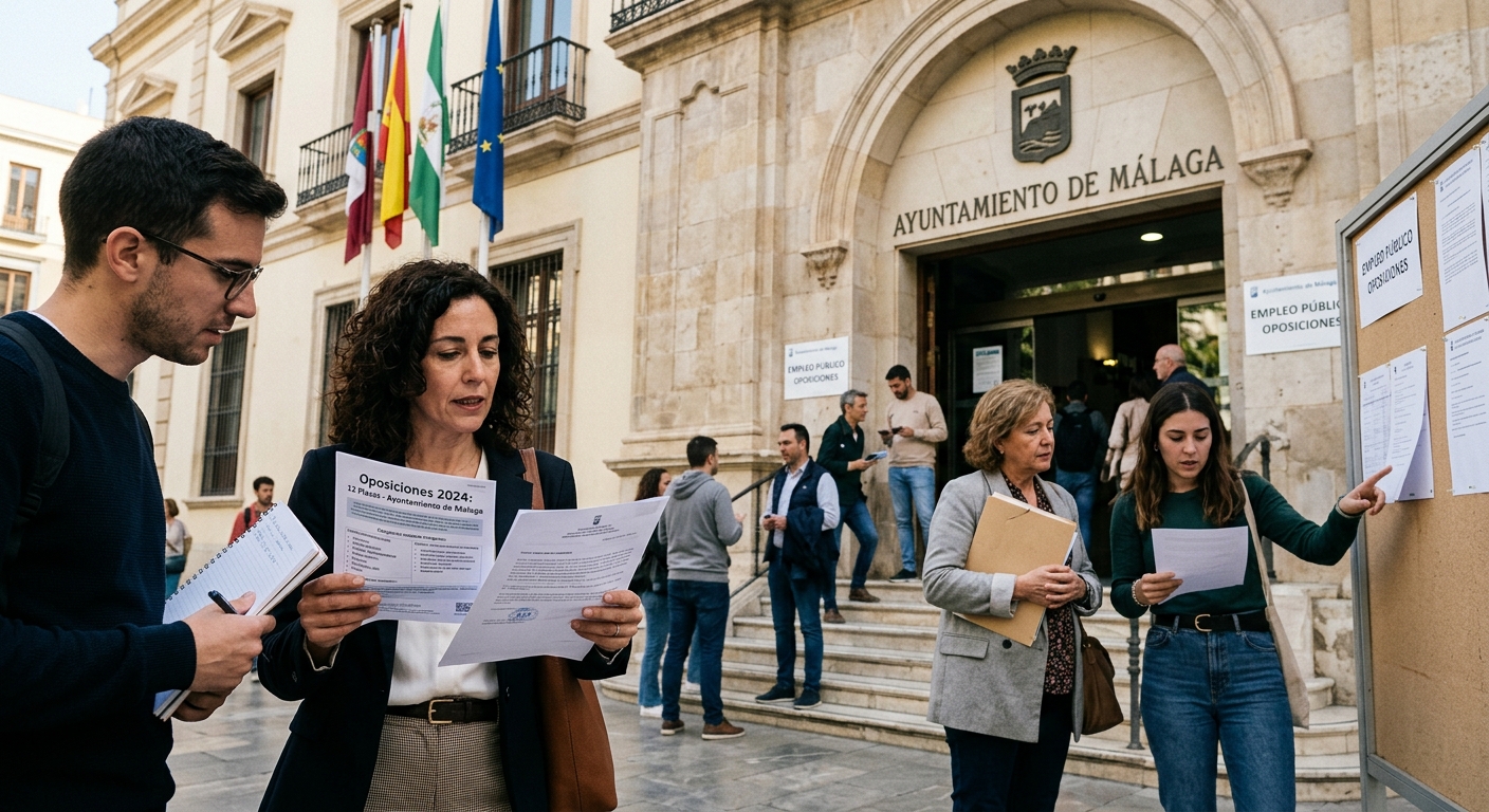 El Ayuntamiento de Málaga convoca 12 plazas de empleo público