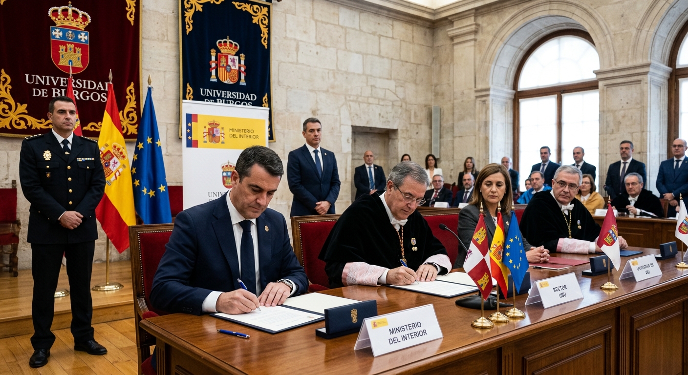 Interior y la Universidad de Burgos colaborarán en investigación y formación