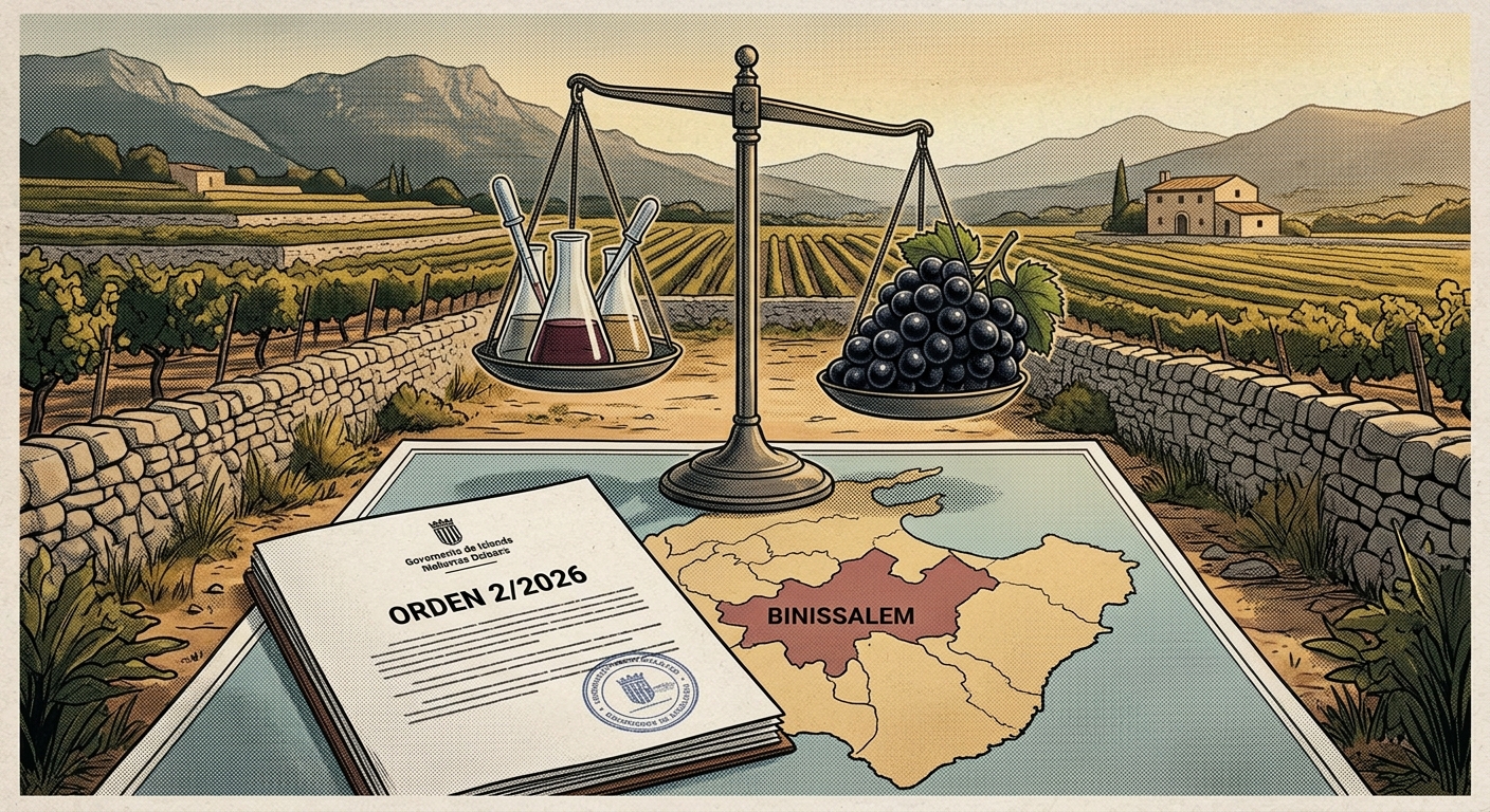 Corrección en la normativa de vinos Binissalem