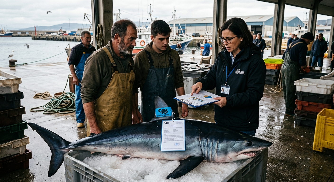 Establecidas las cuotas de captura de tiburón marrajo en 2026