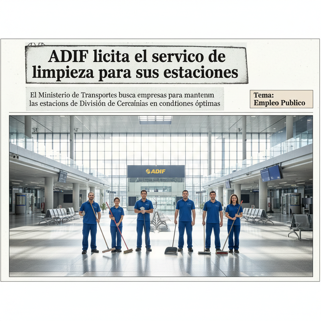 ADIF licita el servicio de limpieza para sus estaciones