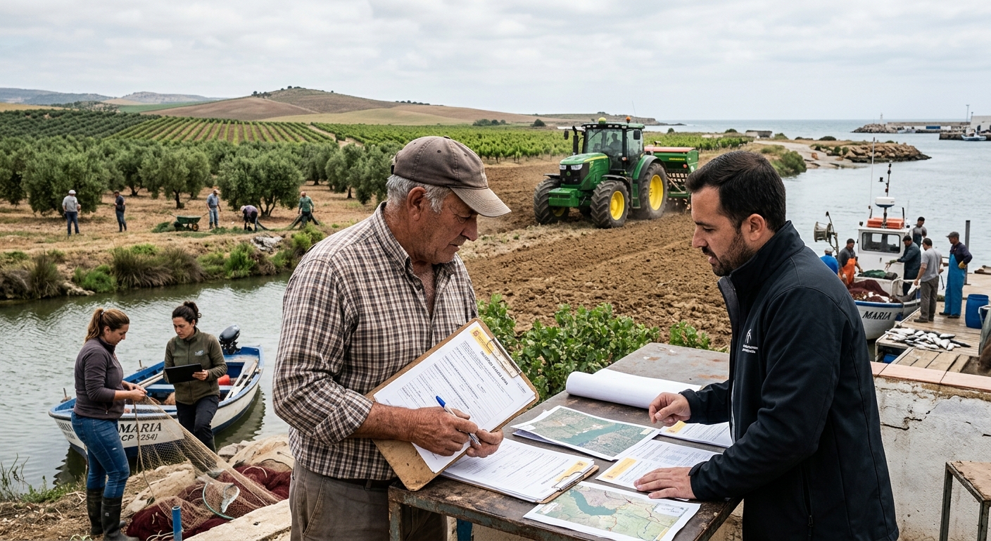 Ayudas millonarias para el campo y la pesca en Andalucía y Extremadura