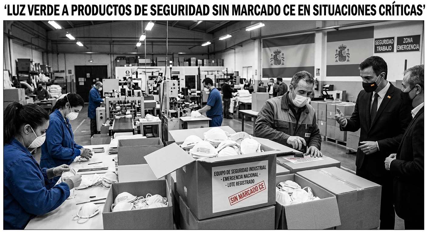 Luz verde a productos de seguridad sin marcado CE en situaciones críticas