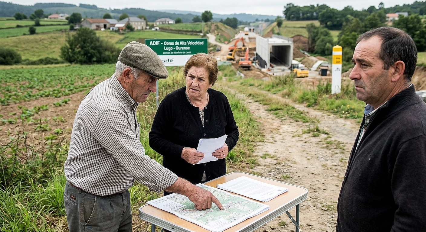 Expropiaciones para obras ferroviarias en Lugo y Ourense