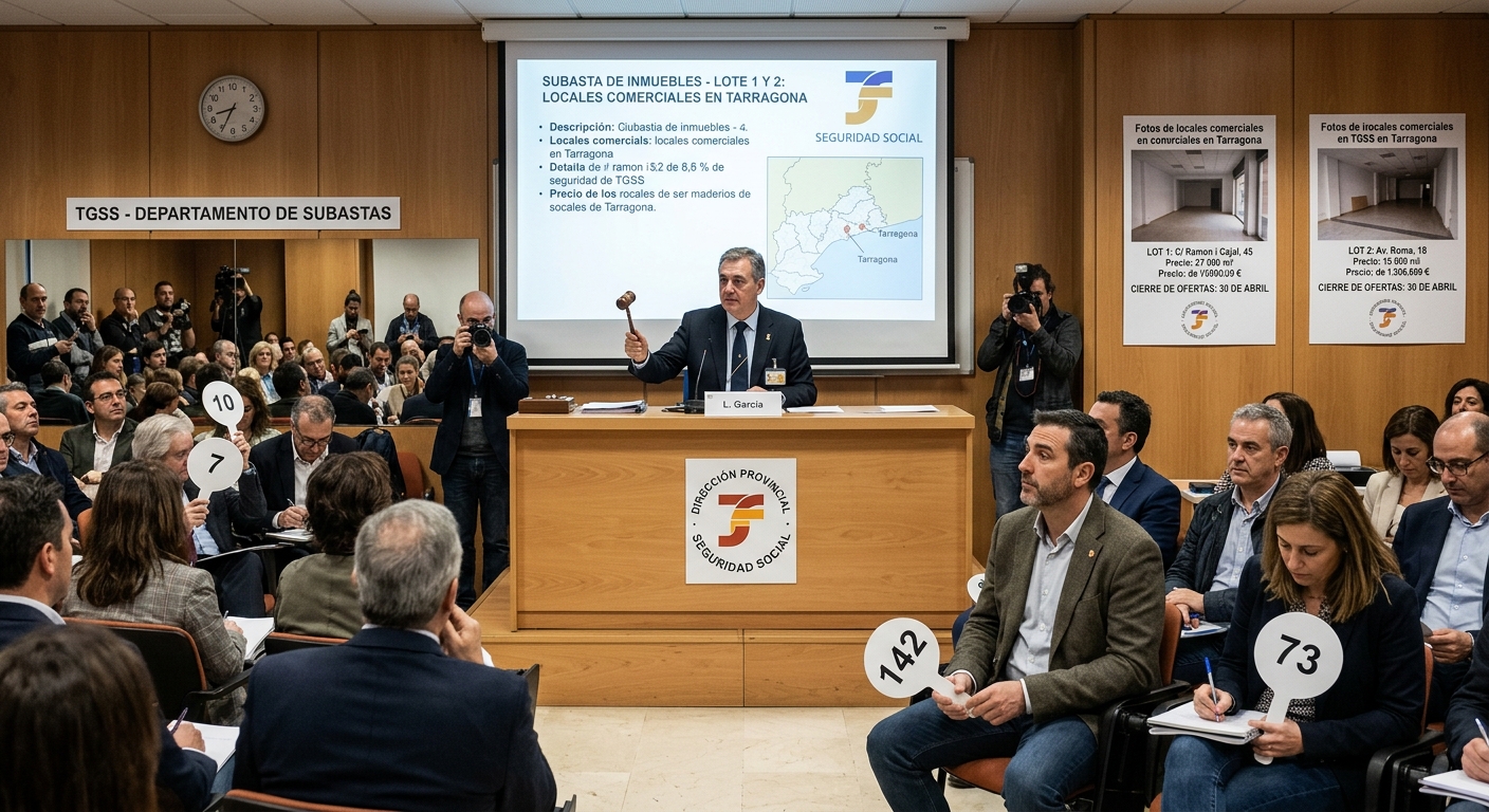 Subasta de locales de la Seguridad Social en Tarragona
