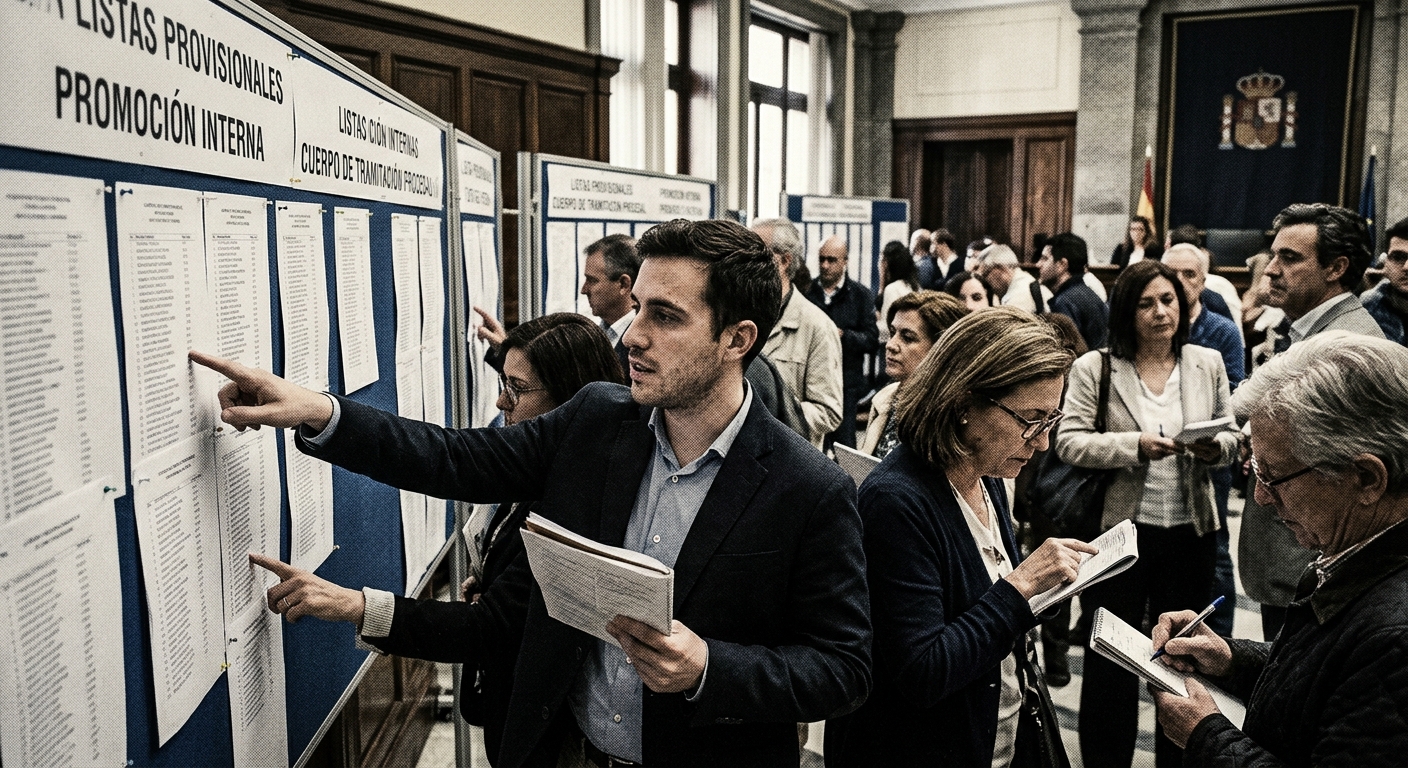 Justicia abre la veda: Listas de admitidos para Tramitación Procesal