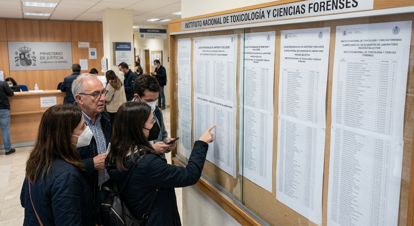 Toxicología abre sus puertas: listas provisionales de admitidos