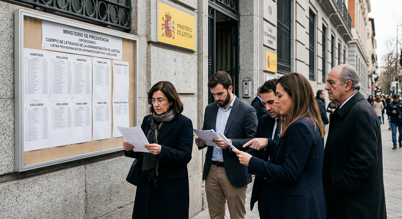 Listas provisionales de Letrados de la Administración de Justicia