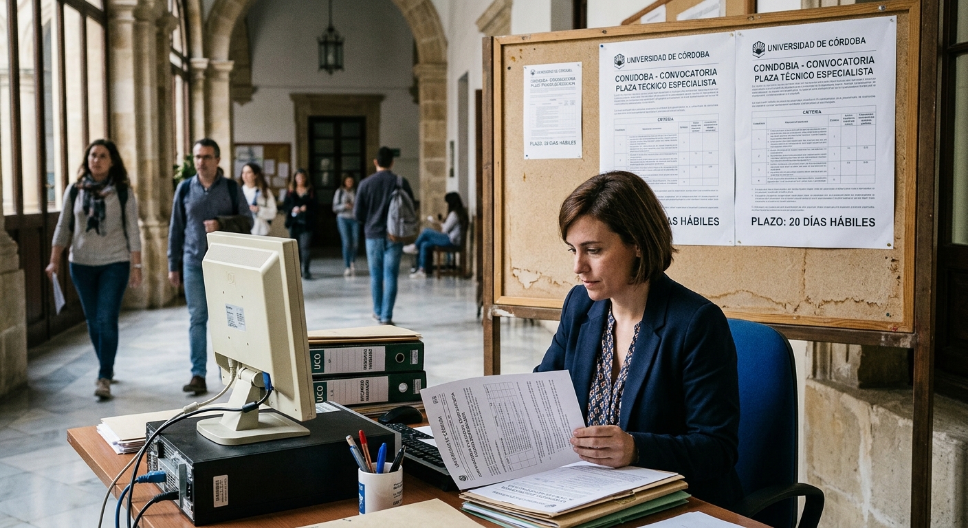 La Universidad de Córdoba busca Técnico Especialista