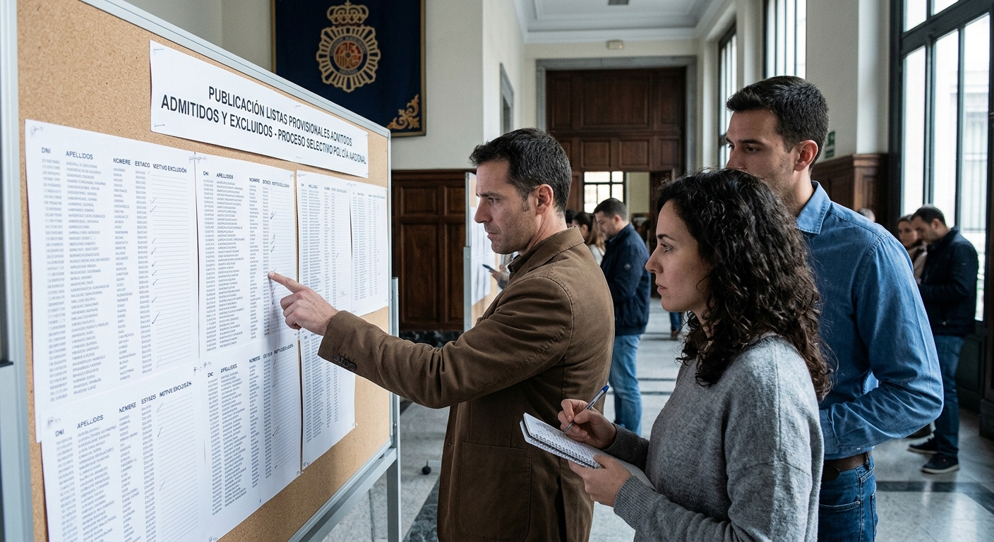 Policía Nacional: Publicadas listas provisionales de admitidos