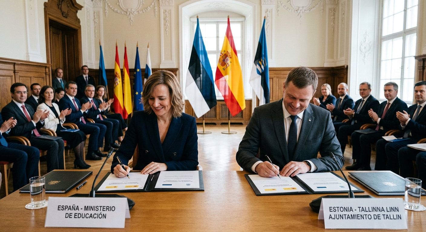 España y Estonia firman un acuerdo para doble titulación en Tallin