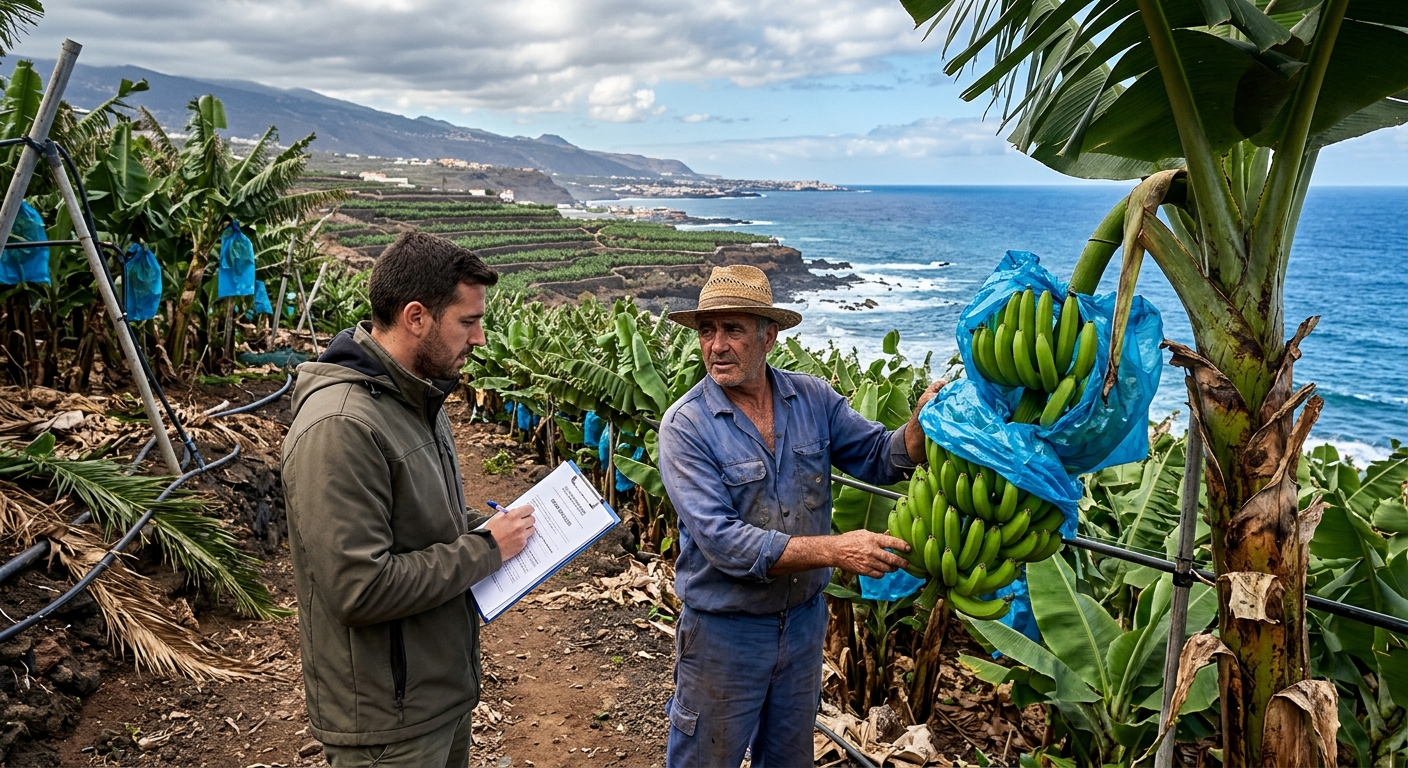 Nuevo seguro agrario blinda al plátano canario