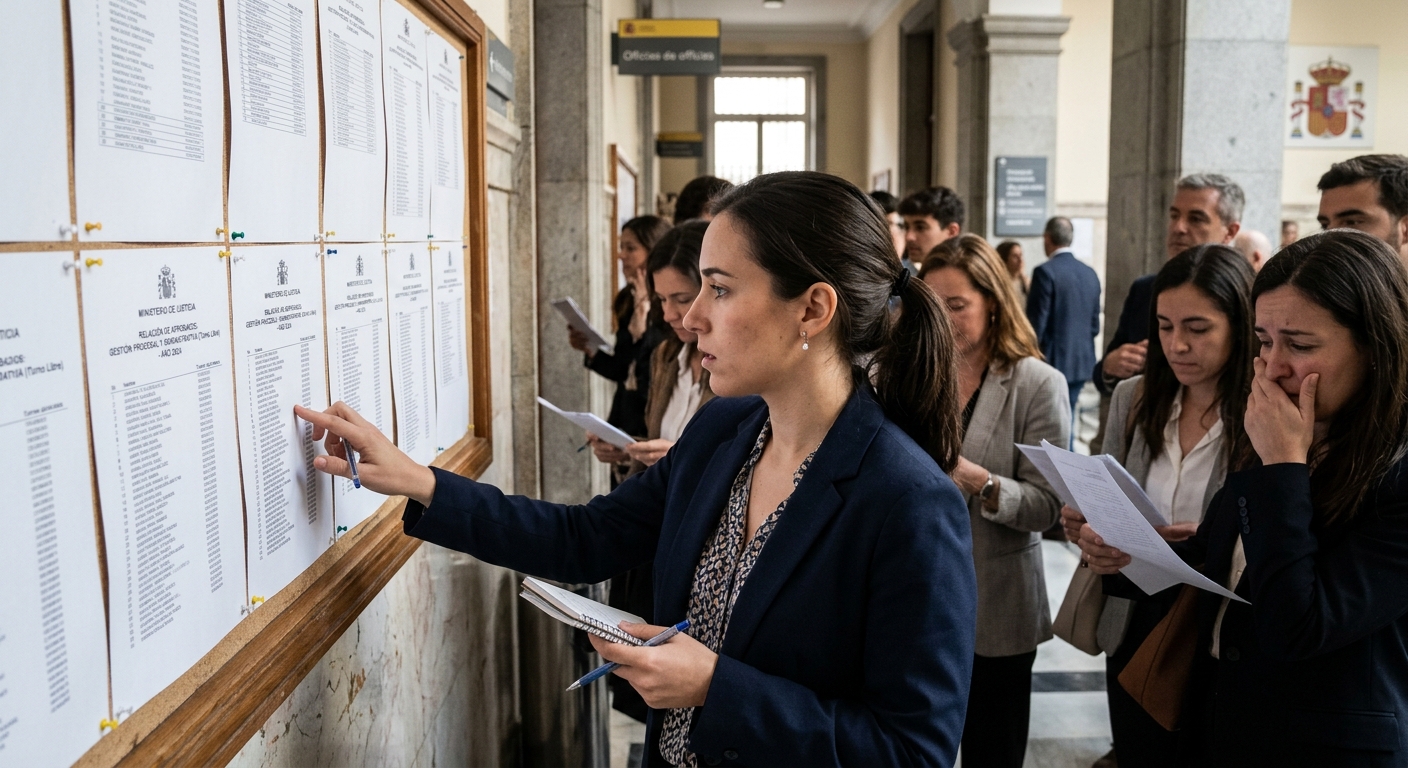 Publicadas las listas de aprobados para Gestión Procesal y Administrativa