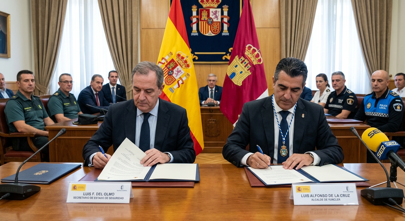 Más seguridad para Yuncler: el Interior firma un convenio con el Ayuntamiento