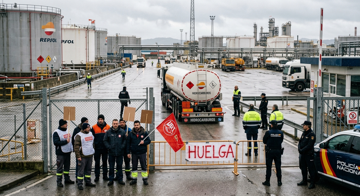 Huelga en hidrocarburos: Servicios mínimos garantizados