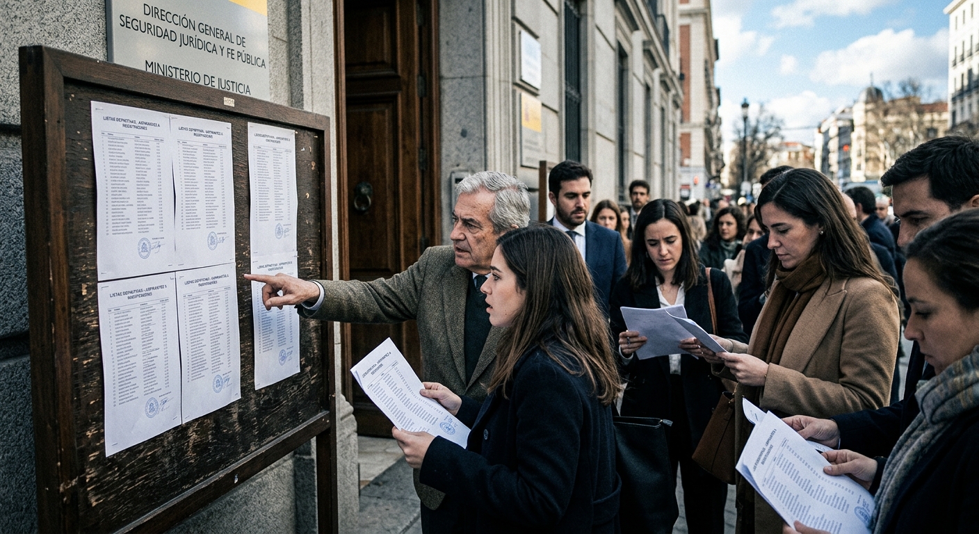 Listas definitivas para oposiciones a Registradores