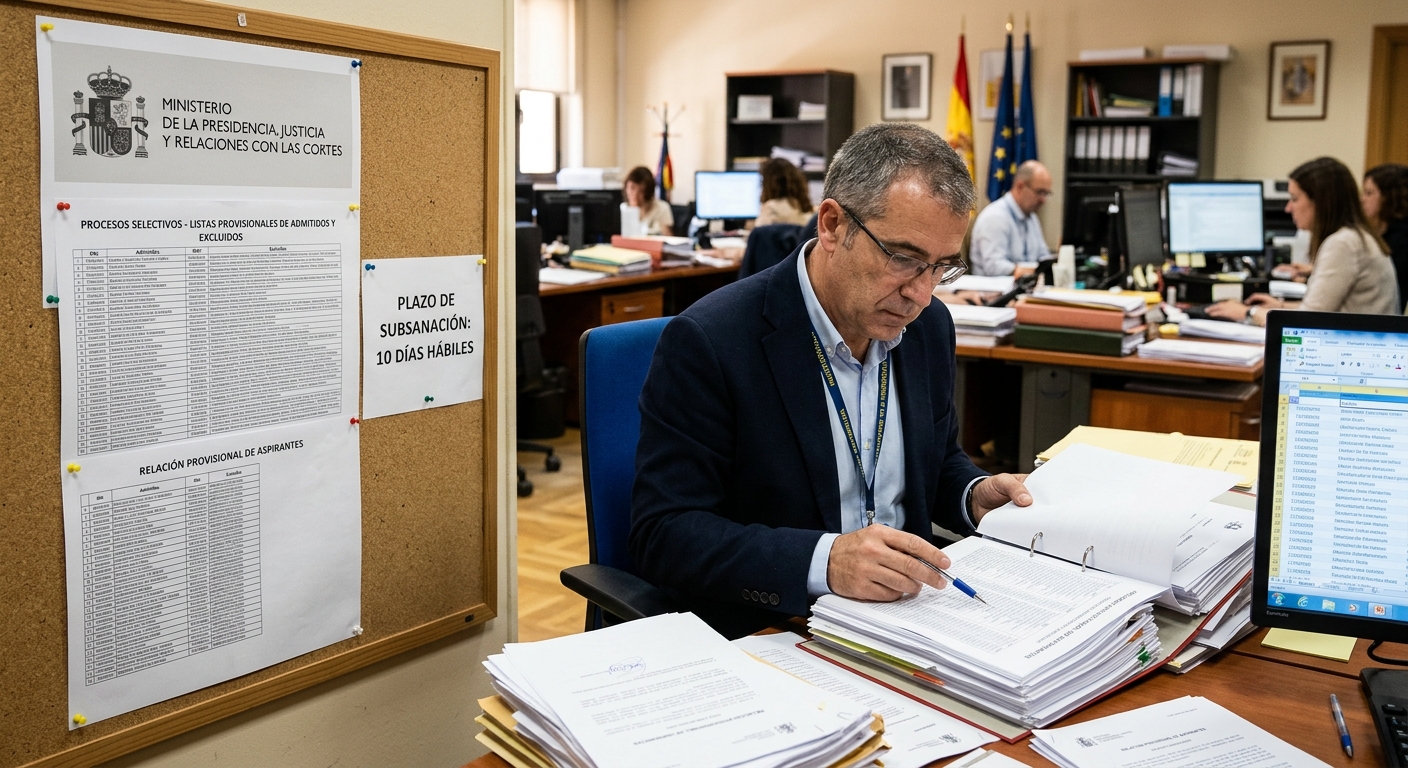 Procesos selectivos: listas provisionales de admitidos y excluidos