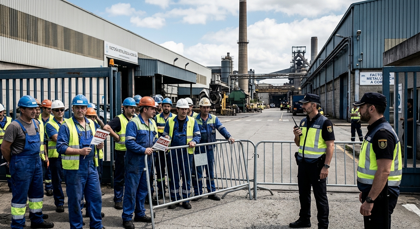 El Gobierno garantiza servicios mínimos en la huelga metalúrgica coruñesa
