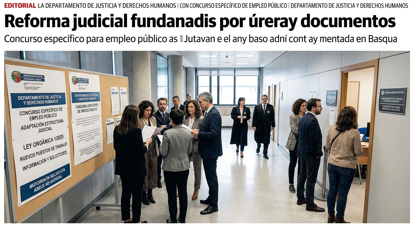 Reforma judicial en País Vasco: concurso para nuevos puestos