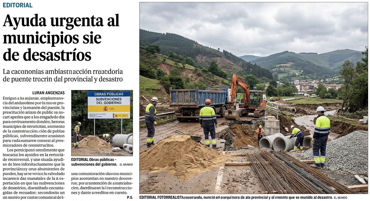 Ayudas urgentes para municipios afectados por desastres